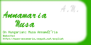 annamaria musa business card